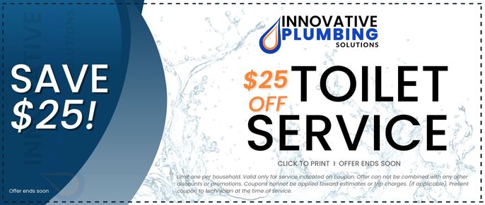 25 off toilet service | Innovative Plumbing Solutions | Emergency Plumbers | Water Heaters & Drains